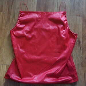 "Pleather" 90s Red Top